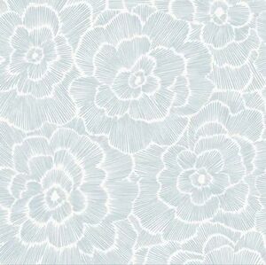 NWT Set Of 3 NuWallpaper 3 Each Blue Vinyl
